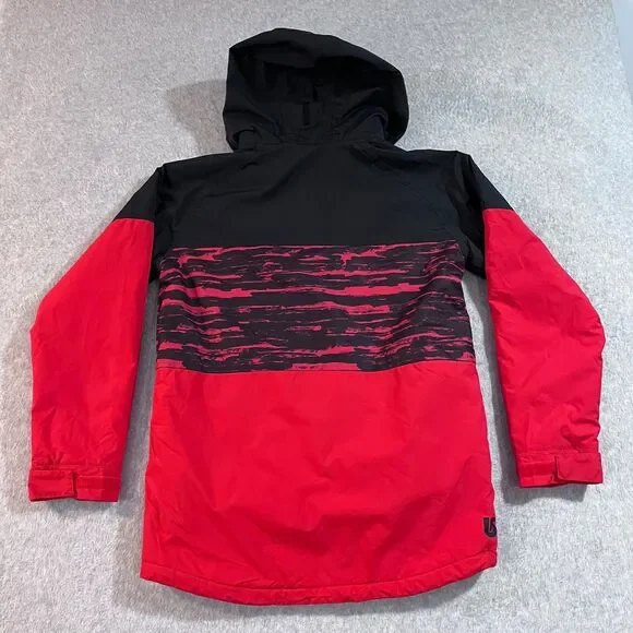 Burton Dry Ride Ski Snowboard Jacket Youth XL 18 Tiger Stripe Red Black - Picture 2 of 8